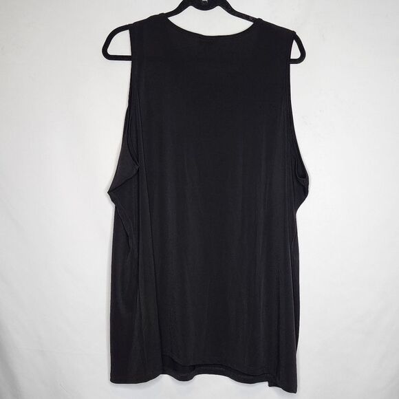 5X 28W Torrid Black Studio Knit High Neck Asymmetrical Cut Out Tank Classic NWT - Picture 9 of 9